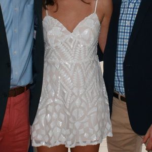 Tiff mini dress in white Clearance